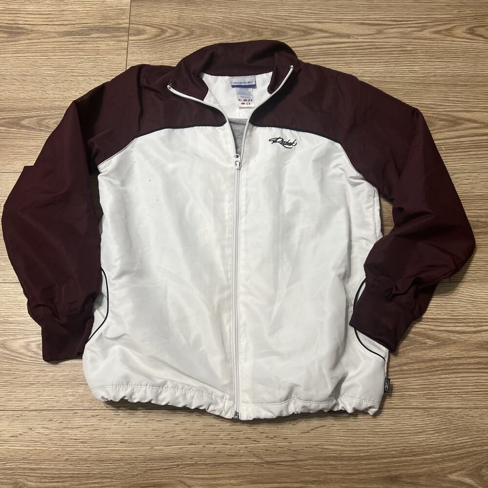VINTAGE Reebok Women’s Purple “Windsor” Windbreaker Zip Up Size Small (A35)